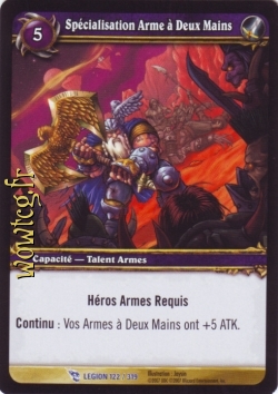 Spécialisation Arme à Deux Mains