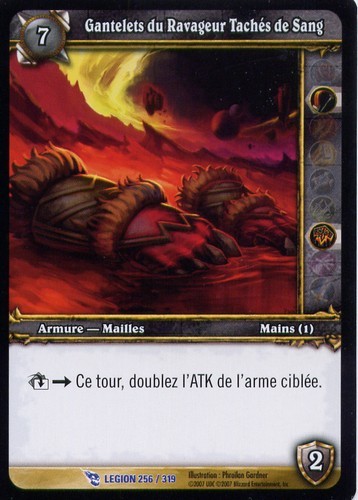 Gantelets du ravageur ensanglantés