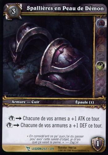 Spallières en peau de démon