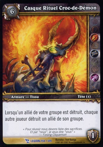 Heaume rituel de Croc-de-démon