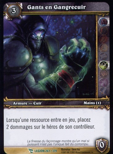 Gants en cuir gangrené