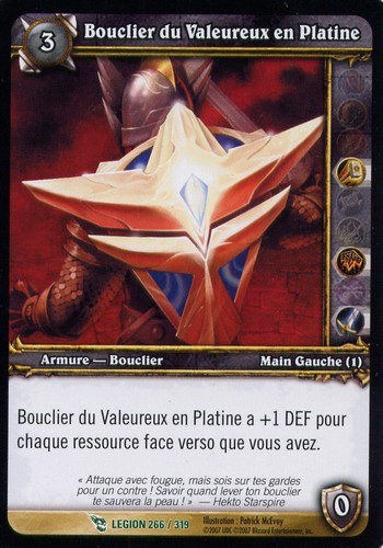 Bouclier de platine des valeureux