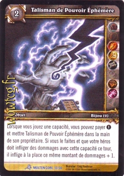 Talisman de Pouvoir Éphémère