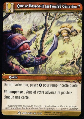 Que se Passe-t-il au Fourré Cénarien ?