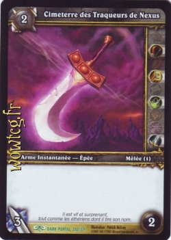 Cimeterre des Traqueurs de Nexus