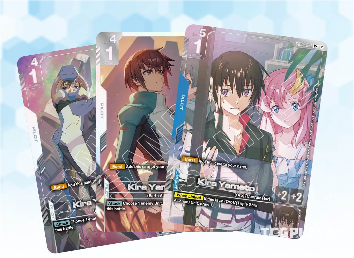 Kira Yamato mis en avant dans le Gundam Card Game